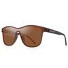 MERRY'S Fashion Oversized Polarized Sunglasses for Men Siamese Lens Lightweight TR90 Frame Big XL Large Square Sun Glasses (Brown Frame, 57) view 1