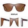 MERRY'S Fashion Oversized Polarized Sunglasses for Men Siamese Lens Lightweight TR90 Frame Big XL Large Square Sun Glasses (Brown Frame, 57) view 3
