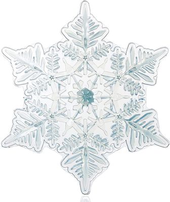 devembr Snowboard Stomp Pad, 3D Clear Snowflake Snowboarding Stomp Pads, PVC Material, 5.11" x 4.53", Silver