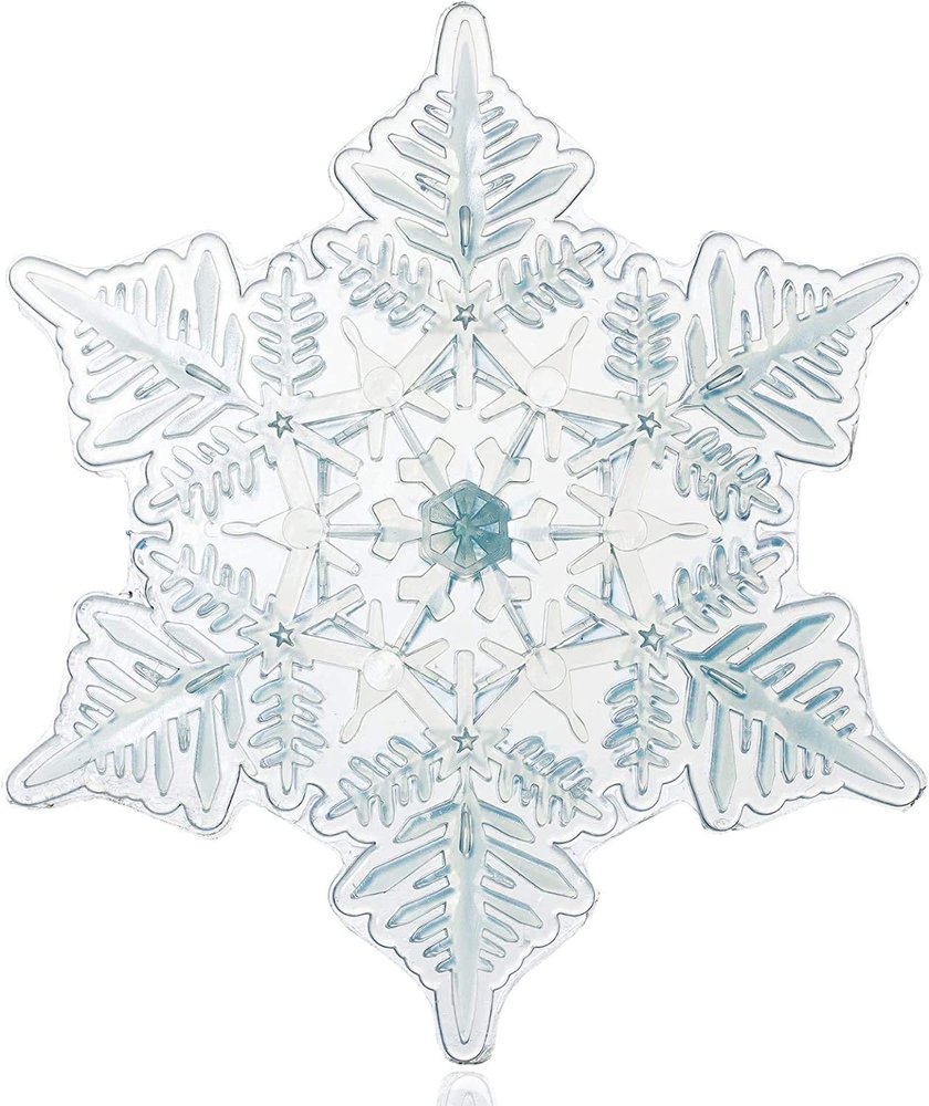 devembr Snowboard Stomp Pad, 3D Clear Snowflake Snowboarding Stomp Pads, PVC Material, 5.11" x 4.53", Silver