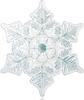 devembr Snowboard Stomp Pad, 3D Clear Snowflake Snowboarding Stomp Pads, PVC Material, 5.11" x 4.53", Silver view 1