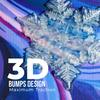 devembr Snowboard Stomp Pad, 3D Clear Snowflake Snowboarding Stomp Pads, PVC Material, 5.11" x 4.53", Silver view 2