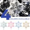 devembr Snowboard Stomp Pad, 3D Clear Snowflake Snowboarding Stomp Pads, PVC Material, 5.11" x 4.53", Silver view 3
