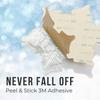 devembr Snowboard Stomp Pad, 3D Clear Snowflake Snowboarding Stomp Pads, PVC Material, 5.11" x 4.53", Silver view 4