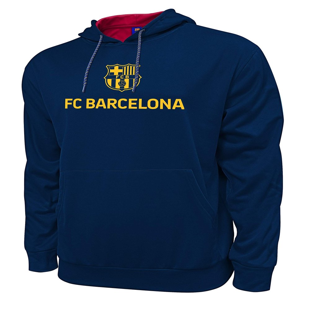 Icon Sports FC Barcelona Hoodie Official Mens Casual Sweatshirt Barca World Soccer Football Club Active Training Top Pullover FCB46PH-N L