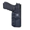 IWB Kydex Holster Fits: Glock 17 (Gen 1-5) & Glock 22 / Glock 31 (Gen 3-4) - Inside Waistband Concealed Carry Holster for G17 G22 G31- Widened Entrance (Black, Right Hand) view 1