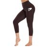 GAYHAY High Waist Yoga Pants with Pockets, Leggings for Women Tummy Control Compression Workout Leggings for Women Brown view 1