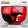 FightX Boxing Headgear for Men & Women, Synthetic Leather MMA Training Equipment, Muay Thai, Kickboxing and UFC Sparring Headgear for Youth (Red, S/M) view 3