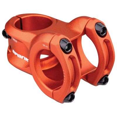 Spank Spoon 318 Stem Orange (43mm), Chamfered Bar Clamp, Ultra-Short Stack Height, Bicycle Stem, Ideal for ASTM 5, all Mountain, Enduro, Trail, Free Ride, DJ, E-Bike