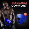 FightX Boxing Headgear for Men & Women, Synthetic Leather MMA Training Equipment, Muay Thai, Kickboxing and UFC Sparring Headgear for Youth (Blue, S/M) view 2