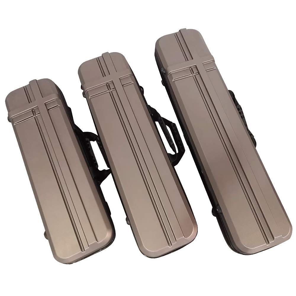 AMEYXGS Takedown Recurve Bow Case Hard Bow Carry Storage Box Arrow Holder for Archery Hunting Shooting (Brown, S: 27.5"x7.9"x5.1")