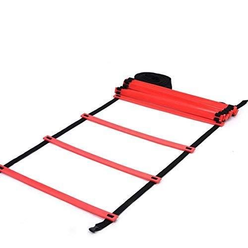 Life Speed and Agile Training Equipment Kit, 19Ft Flat Ladder + 10pcs Disc Cones for Athletic Training Equipment(red)