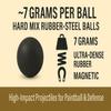 RUBBER-STEEL BALLS 100 pcs S-Type Premium Quality Hard Rubber Steel Balls Paintballs Powerballs 7 gr. Heavy Ammo for Self Home Defense Training Pistols in 68 Caliber view 2