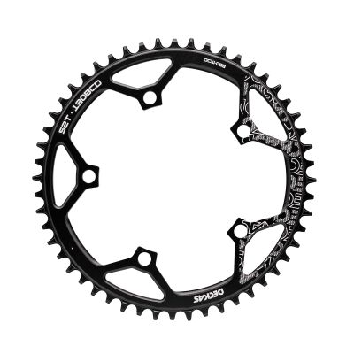 130 BCD Narrow Wide Single Chainring 52T Black Round CXR Cross/Fixie/Road/MTB/BMX 5 Bolt 1X System AL7075 8/9/10/11 Speed