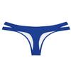 SHEKINI Bikini Bottoms Strappy Low Rise Brazilian Thong Sexy Swim Bottom for Women Sapphire Blue view 3