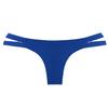 SHEKINI Bikini Bottoms Strappy Low Rise Brazilian Thong Sexy Swim Bottom for Women Sapphire Blue view 4