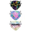 foco Los Angeles Rams NFL Neon Floral 3 Pack Face Cover view 1