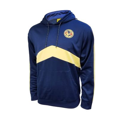 Club America Hoodie for Men in Navy, Officially Licensed Soccer Hooded Sweatshirts, Liga MX Sweater