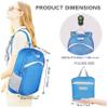 BEMYGREENBAG 35L Foldable Waterproof Backpack For Outdoor Sports With Inside Wet Clothes Compartment Packable For Multiple Uses Ultra Lightweight Ideal For Hiking Men And Women Travel(Blue) view 2