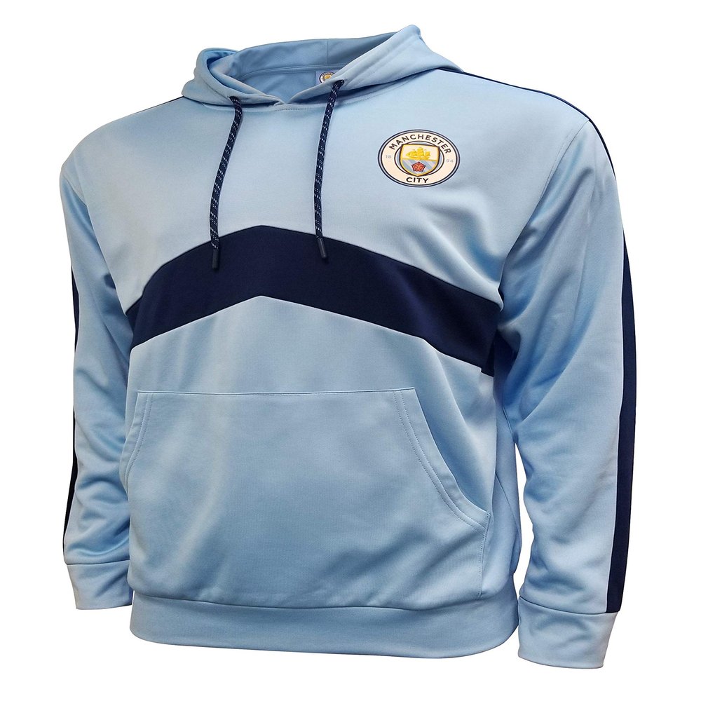 Icon Sports Manchester City Hoodie Official Mens Casual Sweatshirt Man City World Soccer Football Club Active Training Top Pullover MC24PH-LB XL