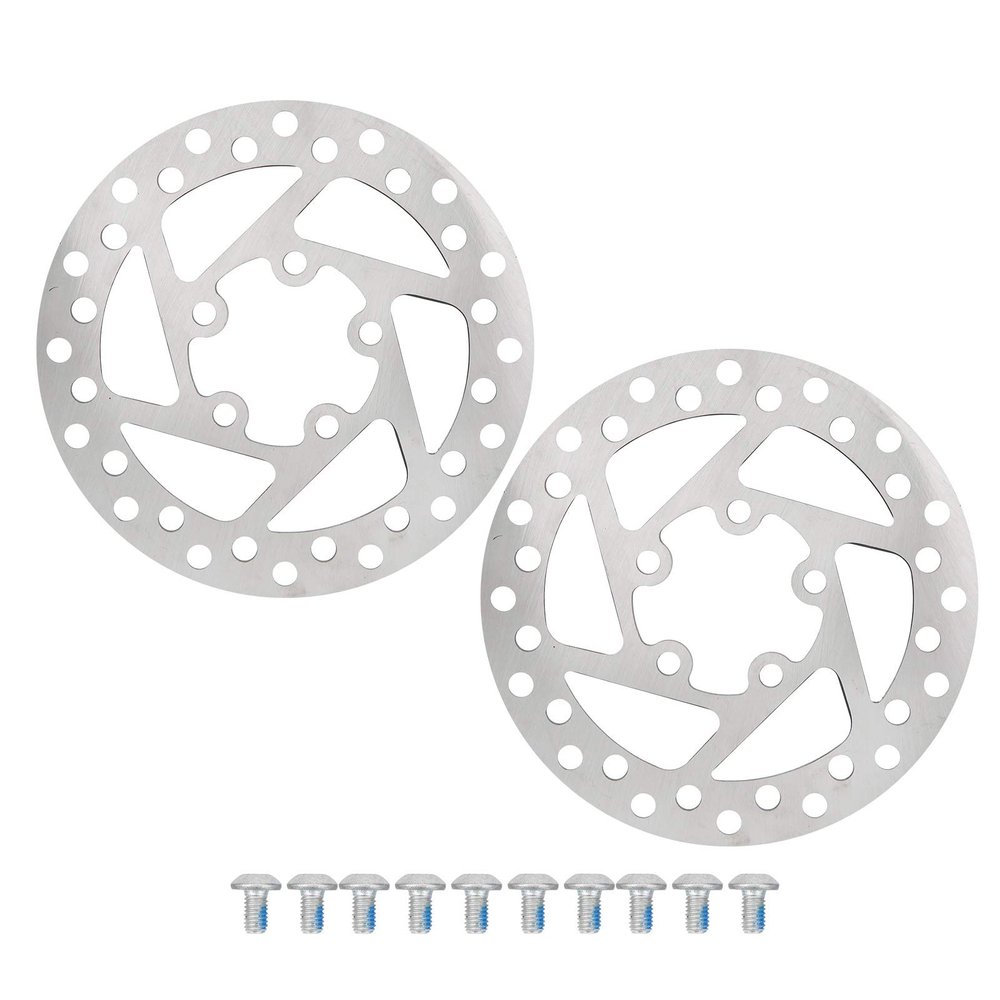 2Pcs 120MM Disc Brakes Discm, Aluminium Alloy Electric Scooter Disc Brake with 10Pcs Screw Compatible for PRO