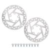 2Pcs 120MM Disc Brakes Discm, Aluminium Alloy Electric Scooter Disc Brake with 10Pcs Screw Compatible for PRO