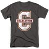 College of Charleston Official Distressed Primary Unisex Adult T-Shirt, Charcoal, 5X-Large view 1