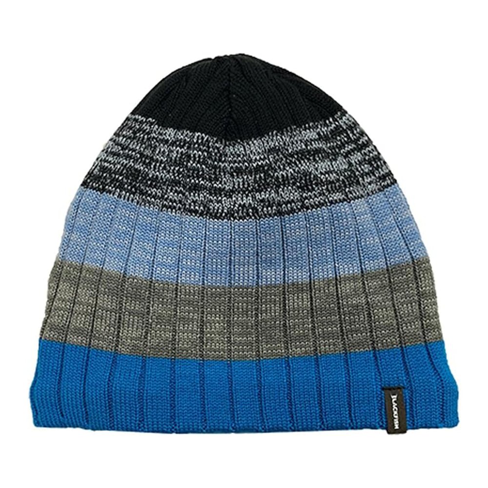 BLACKFISH Arid Waterproof Beanie Black/Blue Pattern Windproof, Breathable Cold Weather Fishing Hat with Waterproof Shell & Fleece Lining Warm Winter Beanie for Outdoor Sports & Ice Fishing