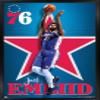 NBA Philadelphia 76ers - Joel Embiid 20 Wall Poster, 22.4L" x 14.7W", Black Framed Version view 1