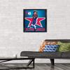NBA Philadelphia 76ers - Joel Embiid 20 Wall Poster, 22.4L" x 14.7W", Black Framed Version view 2
