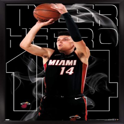 NBA Miami Heat - Tyler Herro 20 Wall Poster, 22.4L" x 14.7W", Black Framed Version