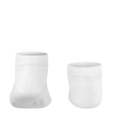 FALKE Unisex Kids Family Sneaker Socks, Breathable, Durable, Sustainable Cotton, Lightweight, Colorful, Skin-Friendly, White (White 2000), 4-6, 1 Pair