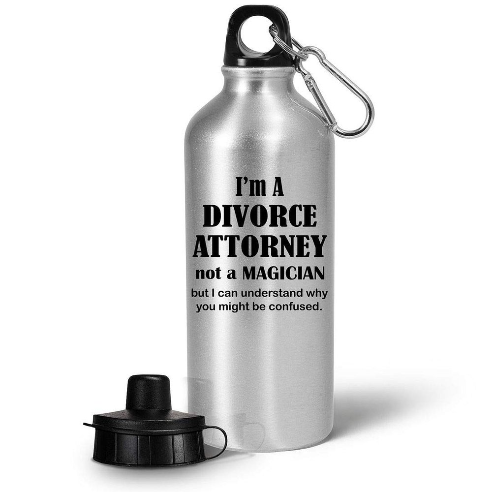 Art by Chelsydale Gifts for Divorce Attorney Water Bottle Tumbler 20oz Reusable Drinkware - Funny Cute Gag Annulment Lawyer Marriage Atty Law Firm Office Civil Law Appreciation Idea - Not a Magician