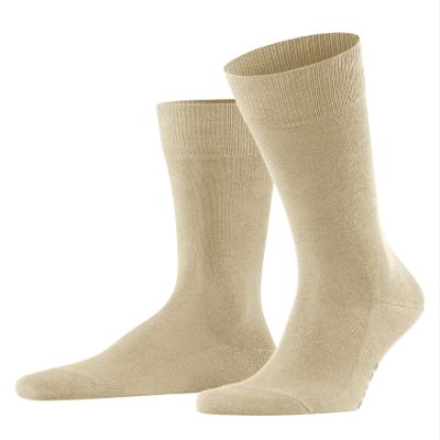 FALKE Men's Family Socks, Breathable, Durable, Sustainable Cotton, Lightweight, Colorful Stockings, Skin-Friendly, Beige (Sand 4320) - Sustainable, 6.5-9, 1 Pair