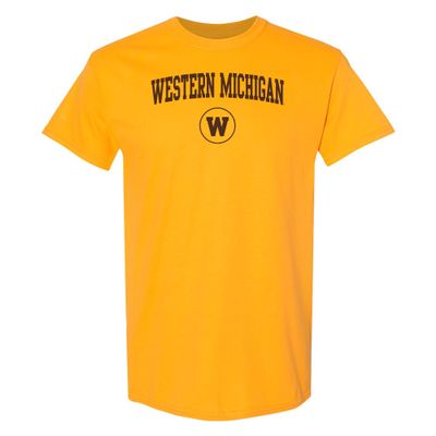 UGP Campus Apparel AS03 - Western Michigan Broncos Arch Logo T-Shirt - X-Large - Gold