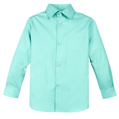 Spring Notion Big Boys' Long Sleeve Dress Shirt 5 Mint
