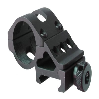 1" Tube Offset Ring Mount, 30 MM Width for Flashlight/Dot Sight to on Picatinny Rail, Black