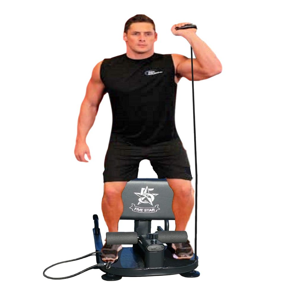 Deluxe Multi Function Deep Sissy Squat Bench Home Gym and 2 Exercise Resistance Handles | 8 in 1 Home Gym Machine Leg Exercise | Core Cardio Sit Ups Push Ups Deep Squat Fitness Equipment (Black)