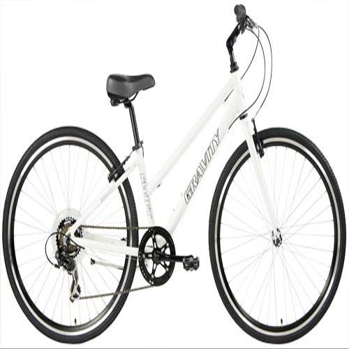 Gravity Swift X4 8 Speed Adventure Hybrid Flat Bar Road Bike (Blue, 16 Ladies fits Riders 5' 5" to 5' 11")