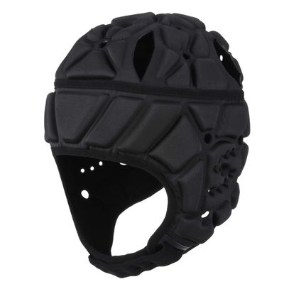 Surlim Soft Helmet for Flag Football Scrum Cap Soft Shell Helmet Rugby Headgear for Youth Adults (Black, Medium)