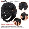 Surlim Soft Helmet for Flag Football Scrum Cap Soft Shell Helmet Rugby Headgear for Youth Adults (Black, Medium) view 4