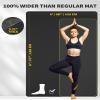 CAMBIVO Large Yoga Mat for Men and Women 1/3 & 1/4 Inch Thick, 72" x 48" Extra Wide Workout Mat, Exercise Fitness TPE Mat for Home Gym, Yoga, Pilates, Workout,Stretching,Meditation (Barefoot Exercise) view 2