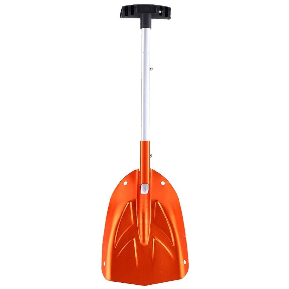 wosume Telescopic Snow Shovel, 25.6inch Total Length Outdoor Kit Tool Aluminum Alloy Snow Shovel, for Adult Child Outdoor Winter