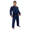 Combat Corner v6 Ultra Light Preshrunk IBJJF Approved Brazilian BJJ Jiu Jitsu Gi for Men and Women | Adult & Youth Sizes - Free BJJ Gi White Belt (Navy Blue, A-0) view 2