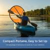 Vbest life Kayak Wind Sail, Easy Setup & Deploys PVC Foldable Board Wind Sail with Transparent Window for Kayak Canoes Inflatables Boats(Bright Orange) view 3