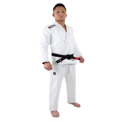 Combat Corner v6 Ultra Light Preshrunk IBJJF Approved Brazilian BJJ Jiu Jitsu Gi for Men and Women | Adult & Youth Sizes - Free BJJ Gi White Belt (White, A-4)