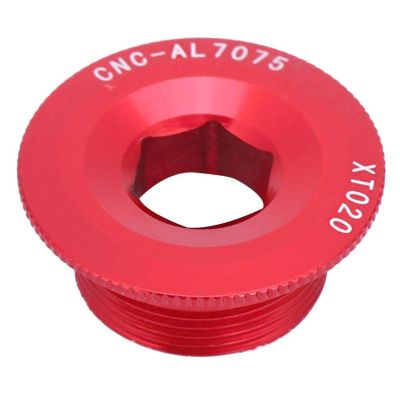 Crank Bolts Aluminum Alloy Crank Cover Plate Crank Cover Crankset Screw Cover 20mm(red)