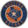 Astros 12" Circle with State and Team Logo Wood Sign view 1
