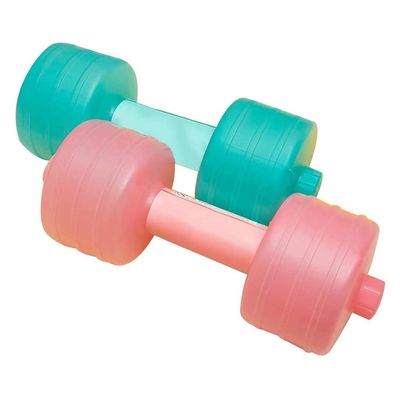 Faruxue 2 Pcs Water Filled Dumbbells, Adjustable Water Fillable Weights, Portable Travel Dumbbells for Weights Set For Muscle Building, Strength Building (Random Color)