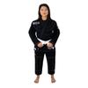 Combat Corner Women BJJ GI v6 Ultra Light Preshrunk IBJJF Approved Brazilian Jiu Jitsu for Women | Adult & Youth Sizes - Free BJJ Gi White Belt (Black, F-1) view 3